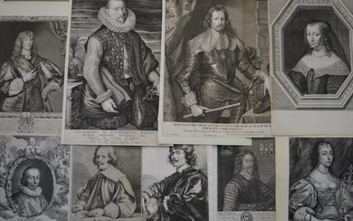 A selection of good copper-plate line engraved portraits of...