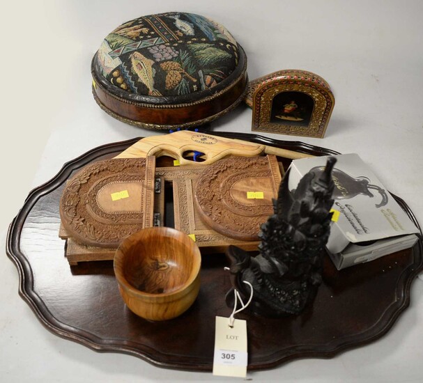 A selection of wooden and other items