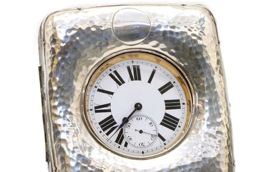 A silver mounted watch case