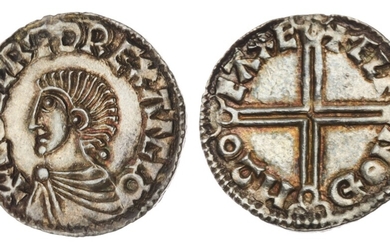 Æthelred II (978-1016), Voided Long Cross, Penny, Exeter, Ælfnoth