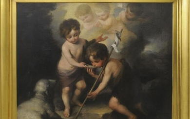 AFTER BARTOLOME MURILLO: "INFANT CHRIST & SAINT JOHN