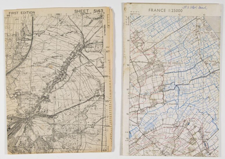 ALLIED WAR-DATE MAPS OF FRANCE AND GERMANY (2)