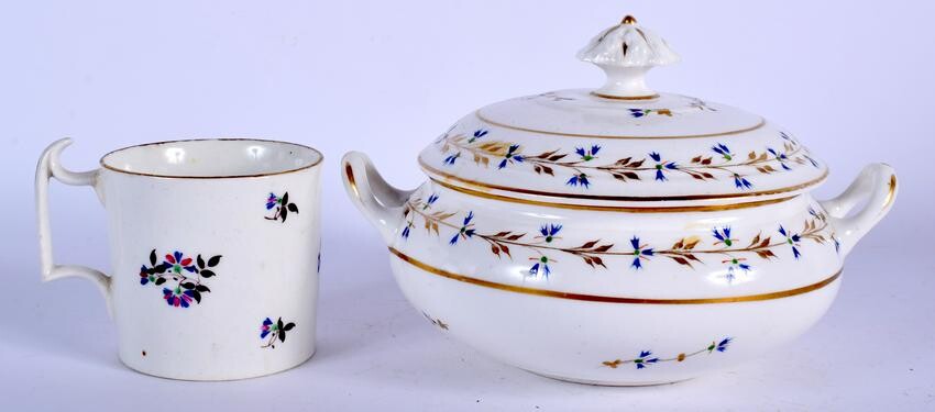 AN 18TH CENTURY DERBY TUREEN AND COVER together with