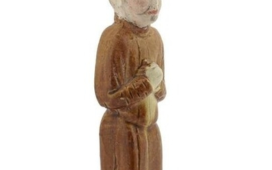 ANCIENT TANG TERRACOTTA FIGURE OF COURT ATTENDANT