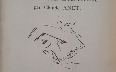 ANET (Claude). Notes sur l amour. Paris, Georges Crès & Cie, 1922. In-4, demi-maroquin bleu...
