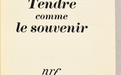 APOLLINAIRE, Guillaume Tendre comme le souvenir. (Paris) Gallimard (1952) In-12. Maroquin janséniste fauve signé G....