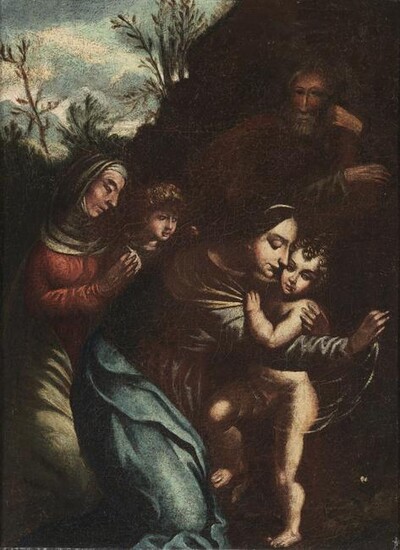 ARTISTA DEL XVII SECOLO Madonna with Child, Saint