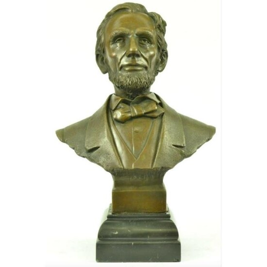 Abraham Lincoln Bronze Bust Sculpture