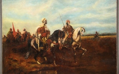 Adolf Schreyer Oil on Canvas