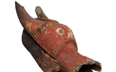 Afrique. Masque de buffle expressif de la tribu des Mumuyé du nord-est du Nigéria au...