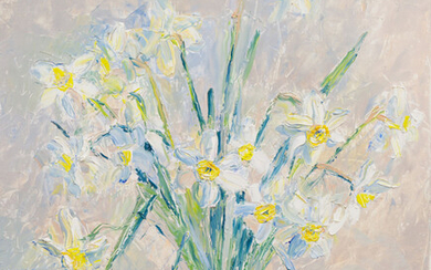 Aleksandra Fateeva; Daffodils, 2020; 50 × 40; oil on canvas