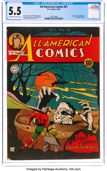 All-American Comics #61 (DC, 1944) CGC FN- 5.5 Off-white...