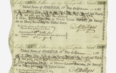 [American Revolution] Hillegas, Michael Document, signed