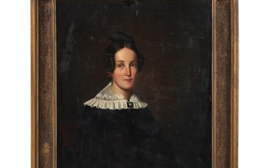 American School 19C. Antique Portrait Oil Painting
