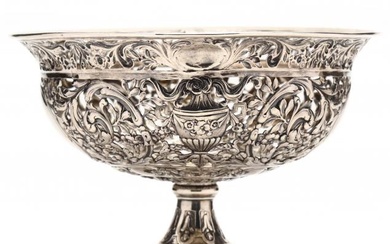 An Antique Hanau Silver Pedestal Bowl