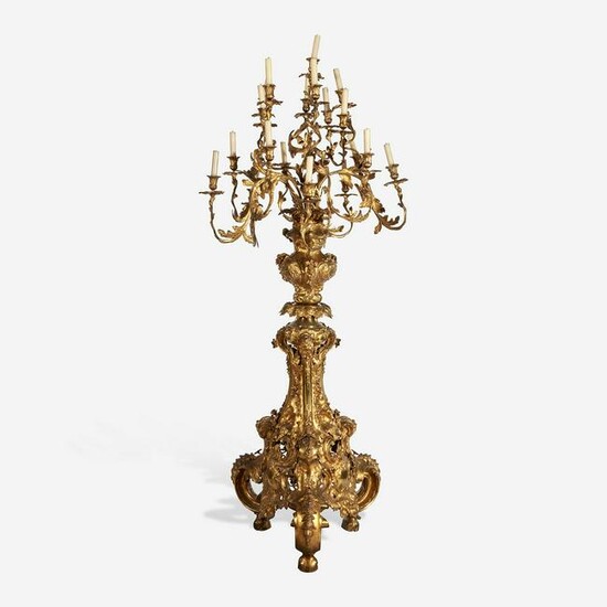 An Impressive Louis XV Style Gilt Bronze Nineteen-Light