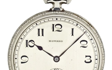 An early 20th century gold Howard Keystone series 14 pocket watch with original box and license