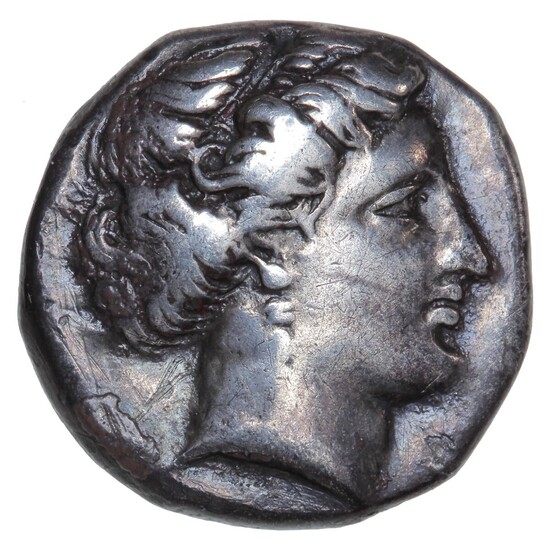 Ancient Greece, Lucania, Metapontion, Nomos, c. 400–340 BC, 7.56 g, Noe 487,...