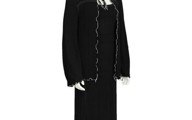 Anna Beltrao Black Jersey Maxi Dress and Jacket Set