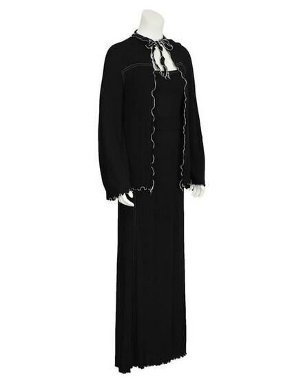 Anna Beltrao Black Jersey Maxi Dress and Jacket Set