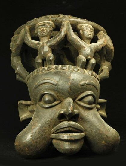 Antique African wood mask