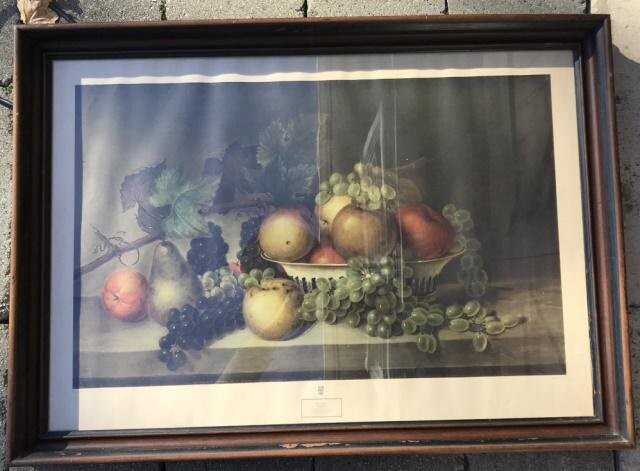 Antique James Peale Framed Still Life Print
