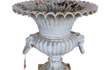 Antique cast iron victorian garden urn