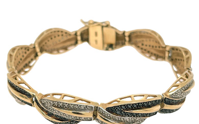 Armband 24,5g 585/- Gelbgold mit 172 Diamanten zus. ca. 1,72...