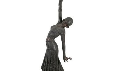 Art Deco Bronze Dancer Sculpture after D. Chiparus