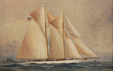 Artelt, E. "Captains picture yacht 'Nordstern'" 1910, oil/canvas, b.l. sign./ref./dat., 41x59,2cm (w.f. 50x68cm)