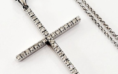Astralia - 18 kt. White gold - Necklace with pendant - 1.20 ct Diamond