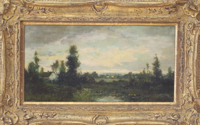 Attribué à Charles-François Daubigny (1817-1878) Paysage