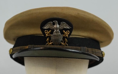 Attributed WWII US Navy ACE Pilot's Visor Hat
