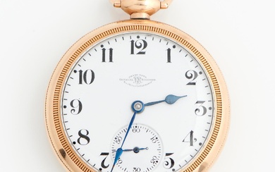 BALL WATCH CO., A GOLD FILLED OPENFACE RAILROAD GRADE POCKET WATCH, EARLY 20TH CENTURY, CASE MEASURING APPOXIMATELY 57MM