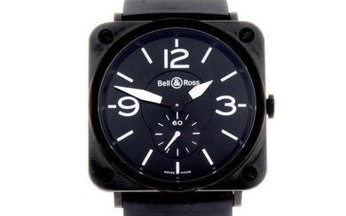 BELL & ROSS - a gentleman's ceramic BR S Black Matte wrist watch.
