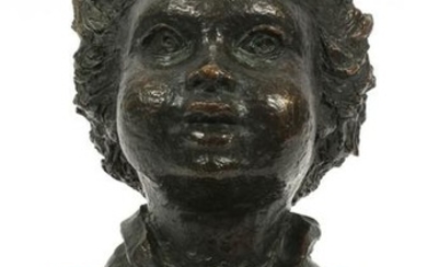 BETTY JACOBS, USA, BRONZE BUST OF CHILD