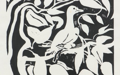 BRETT WHITELEY (1939-1992) Fruit Dove 1980 linocut, ed. A/P 30 x 30cm