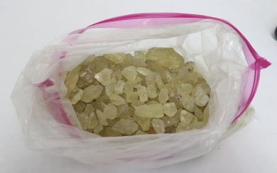 Bag of possible quartz rough stones