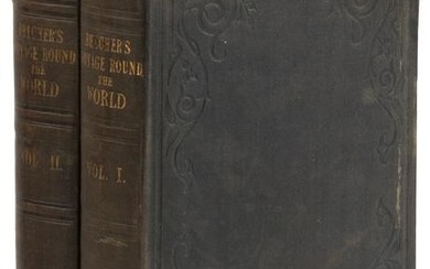 Belcher's Voyage Round the World 1843 w/ folding maps