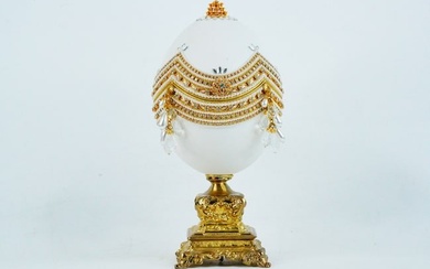 Bibi Hilton's Bejeweled Ostrich Egg Music/Jewelry Box