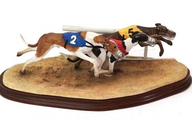 Border Fine Arts 'A Night at the Dogs' (Greyhounds), model...