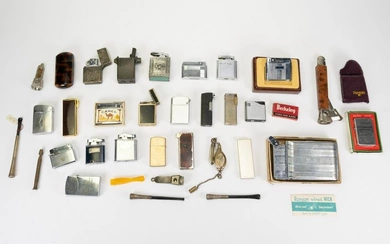 Box of Vintage Lighters Parts & Accessories