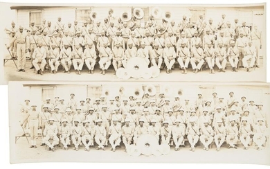 Buffalo Soldiers in marching band, c.1942