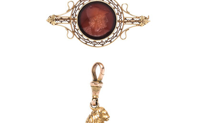 COLLECTION OF VICTORIAN HARDSTONE JEWELRY