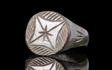 CRUSADERS BRONZE RING WITH STAR OF BETHLEHEM