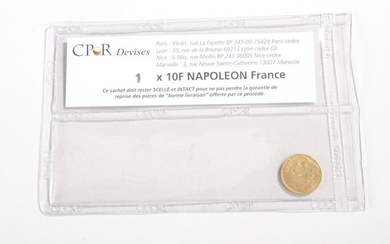 CURRENCY gold 10 francs 1901. In CPOR bag...