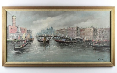 Canal Scene in Venice, Signed A. Fessi
