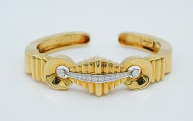 Cartier 1.00ctw Diamond and 18K Cuff Bracelet
