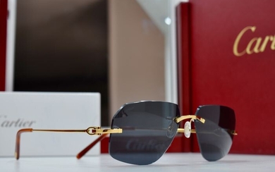 Cartier - New CARTIER Rimless Harmattan C Decoro Oro Lucido Occhiali da sole senza montatura Frame Sunglasses - Sunglasses