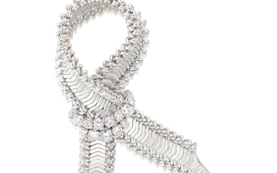 Cartier, White Gold and Diamond Brooch